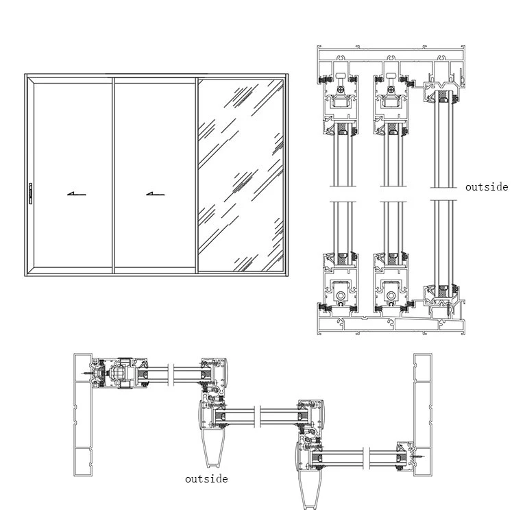 1 3 Tracks Screen Sliding Door 3